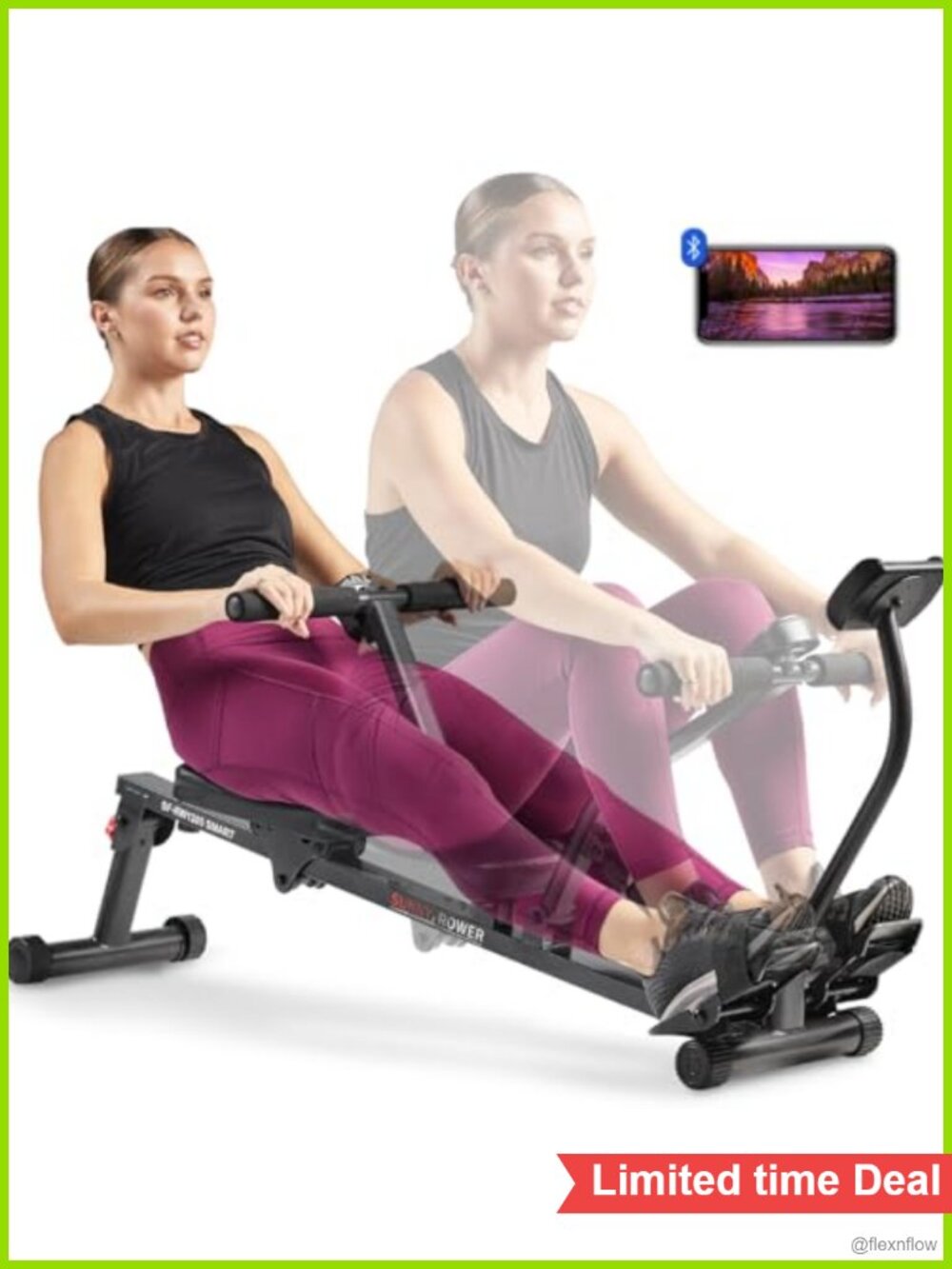 Hydraulic Rower 12-Level Resistance Compact Foldable Fitness Machine